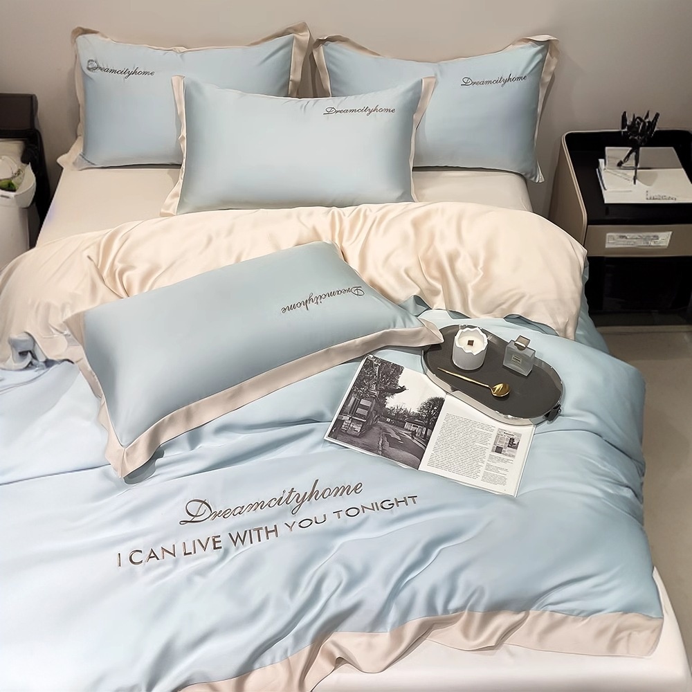 Silk Sheet Set - Luksusowy czteroczęściowy zestaw pościeli z jedwabiu