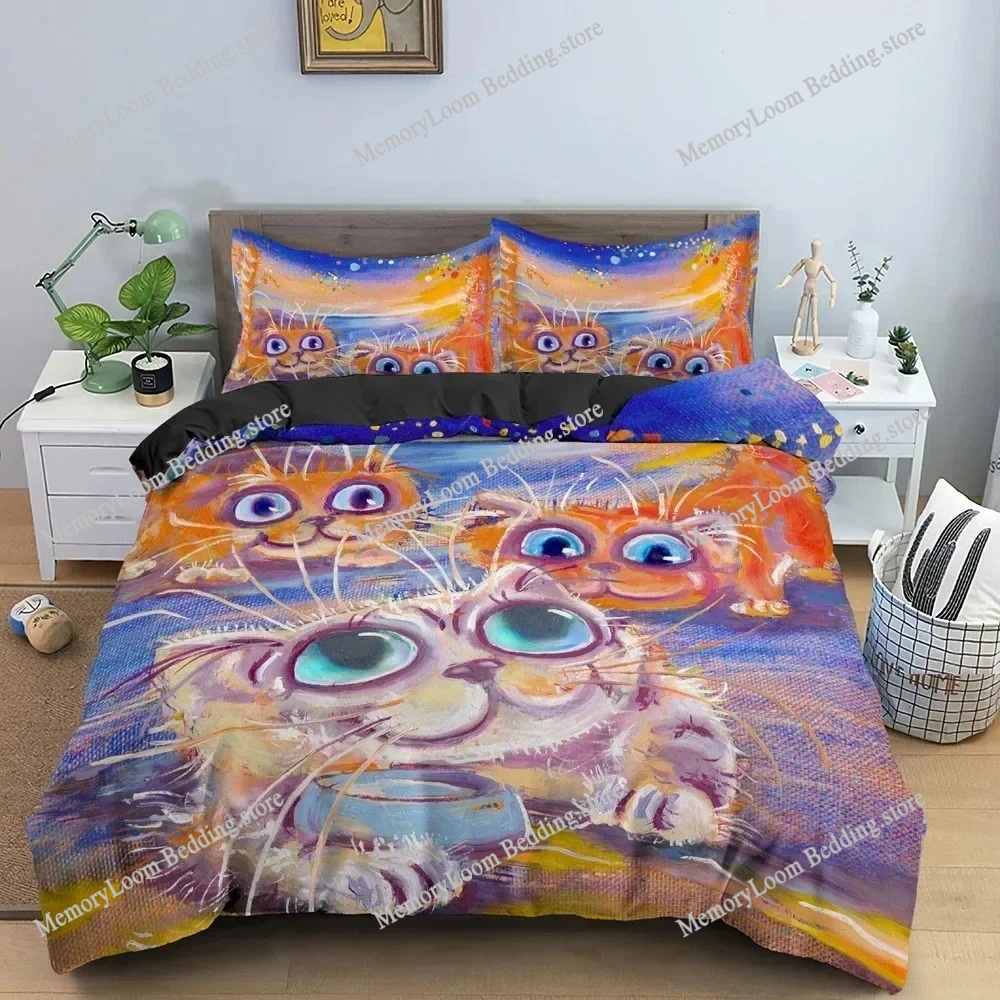 Home Textiles Trends - Zestaw pościeli z motywem kota w