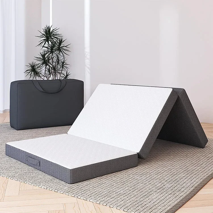 Memory Foam Topper - Materac Składany Trójdzielny z Pianki Memory