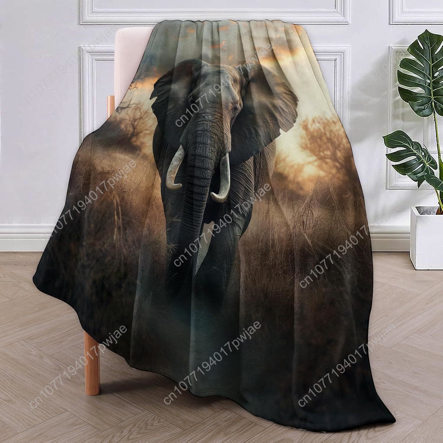 Koc z polaru z motywem słonia, – Home Of Textiles recenzja i cena