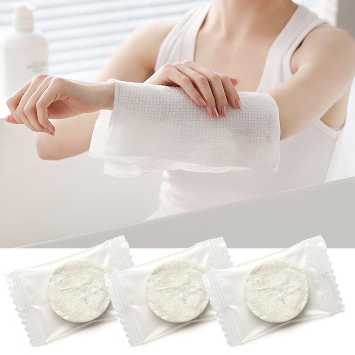 100 szt. przenośnych kompresow – Home Textiles Face Towel recenzja i cena