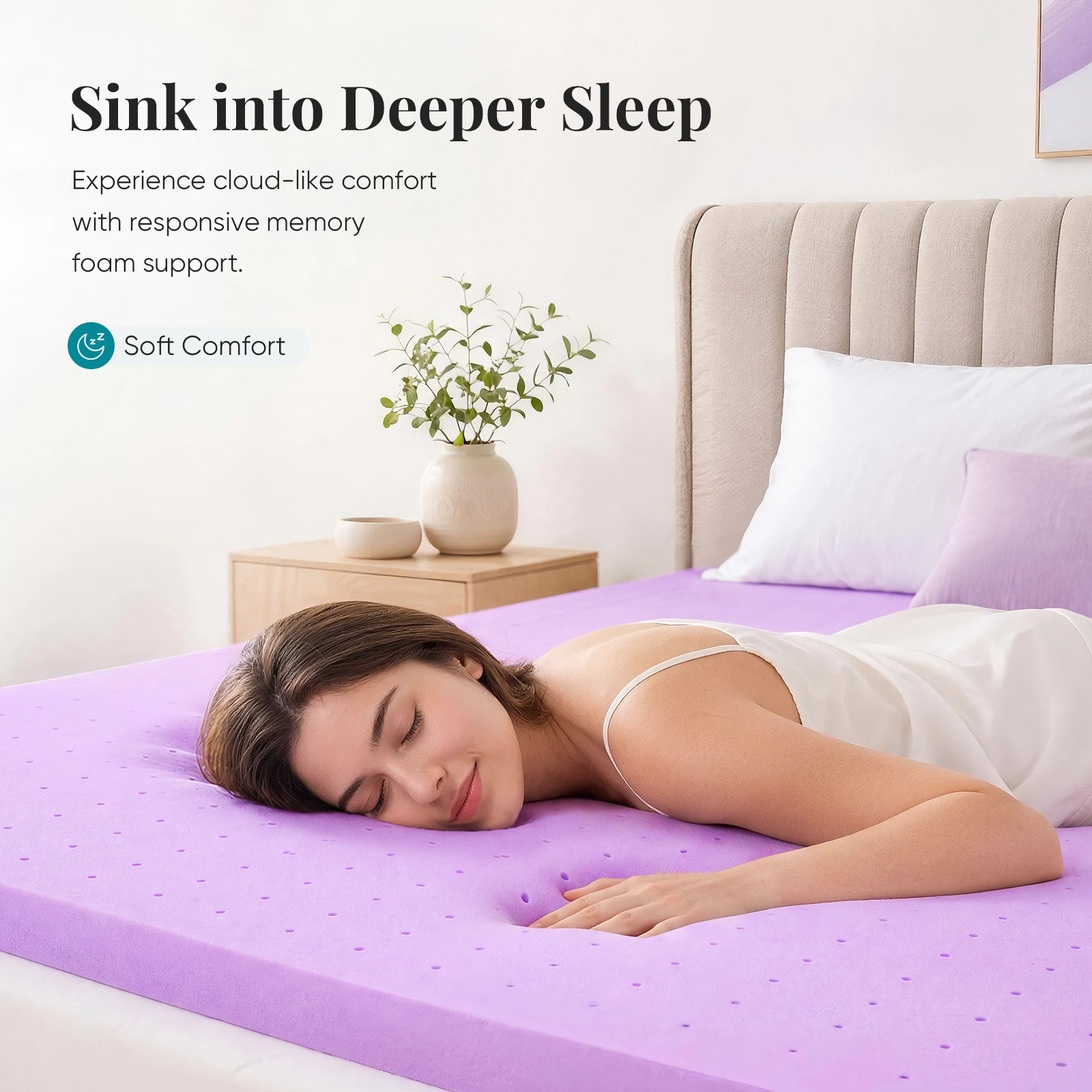 JHK 1.5-calowy Nakładka na Mat – Memory Foam Topper recenzja i cena